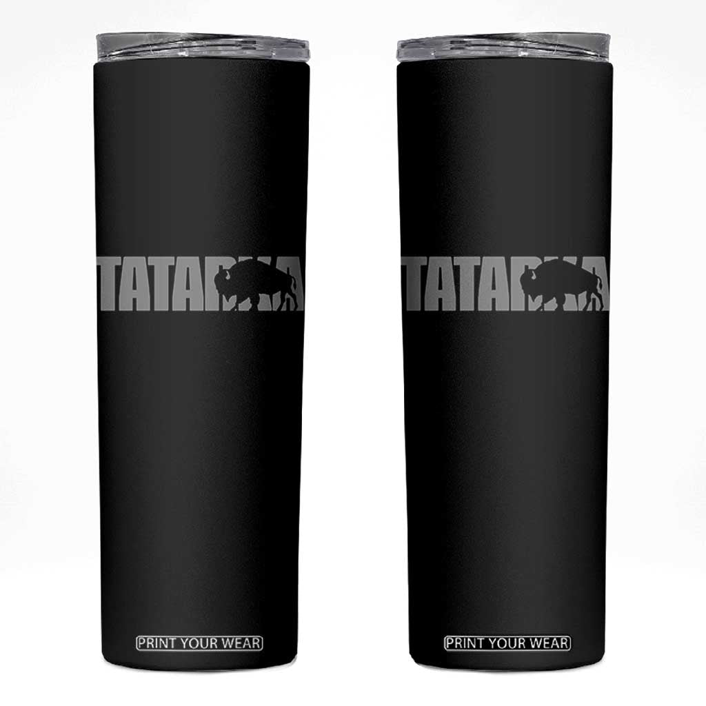 Vintage Tatanka Bison Skinny Tumbler Native American Buffalo Graphic