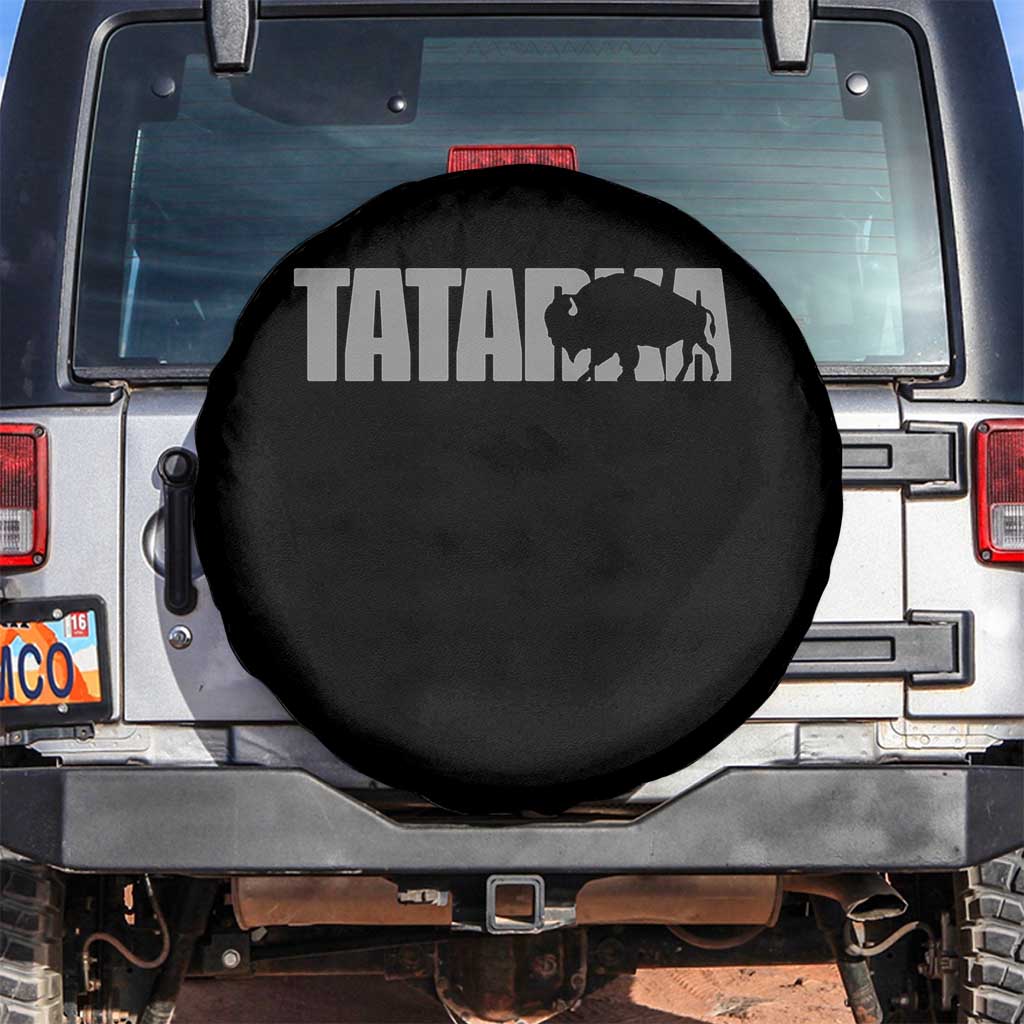 Vintage Tatanka Bison Spare Tire Cover Native American Buffalo Graphic