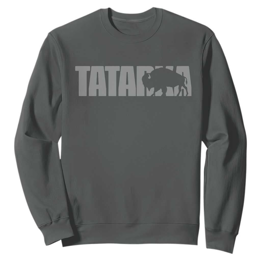 Vintage Tatanka Bison Sweatshirt Native American Buffalo Graphic