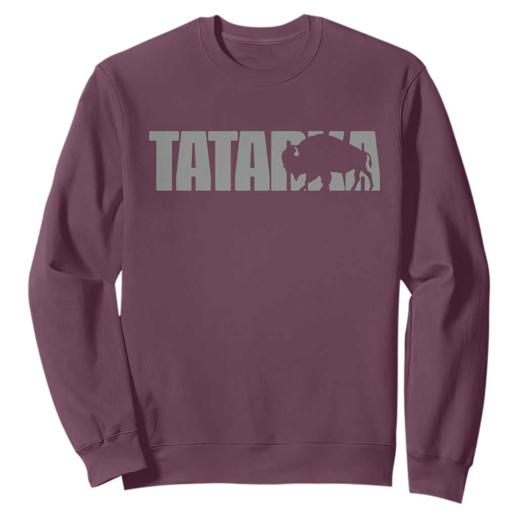 Vintage Tatanka Bison Sweatshirt Native American Buffalo Graphic