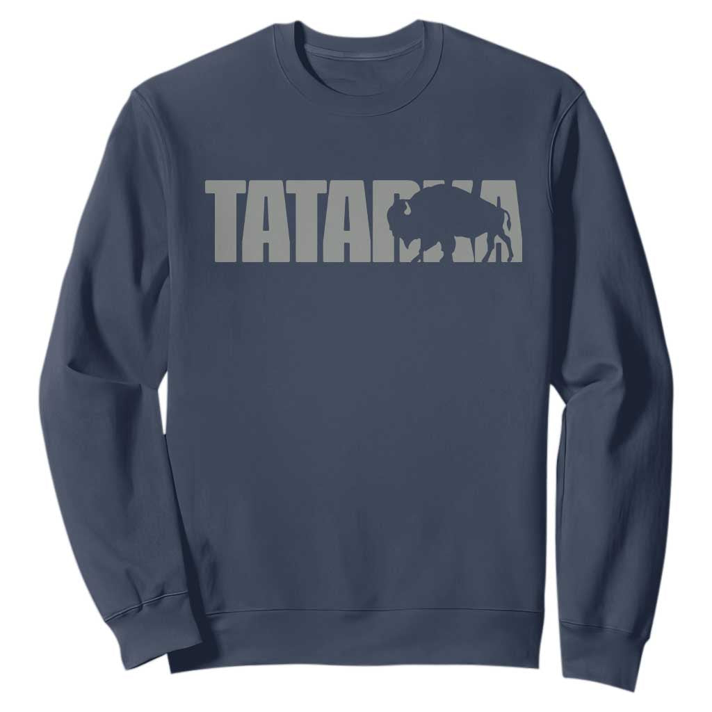 Vintage Tatanka Bison Sweatshirt Native American Buffalo Graphic