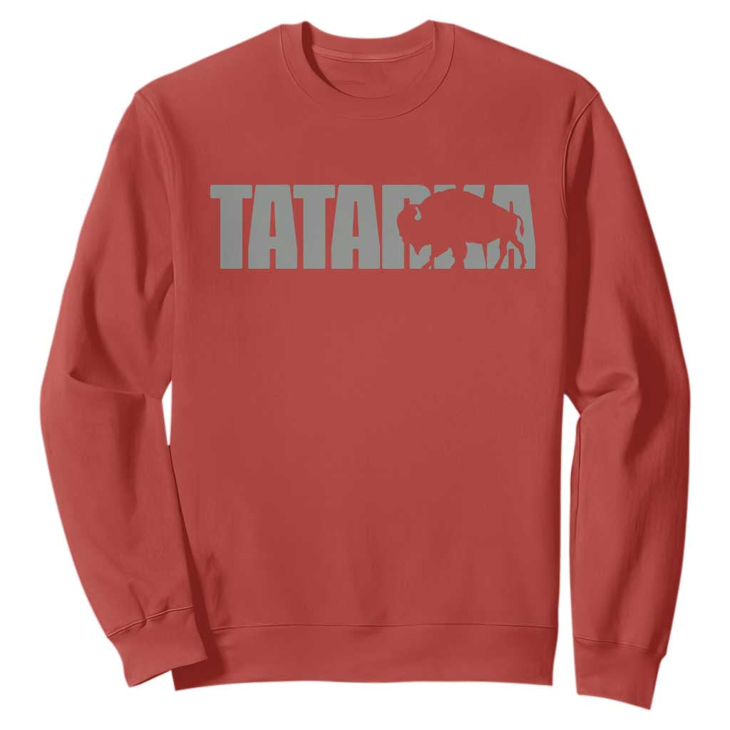 Vintage Tatanka Bison Sweatshirt Native American Buffalo Graphic