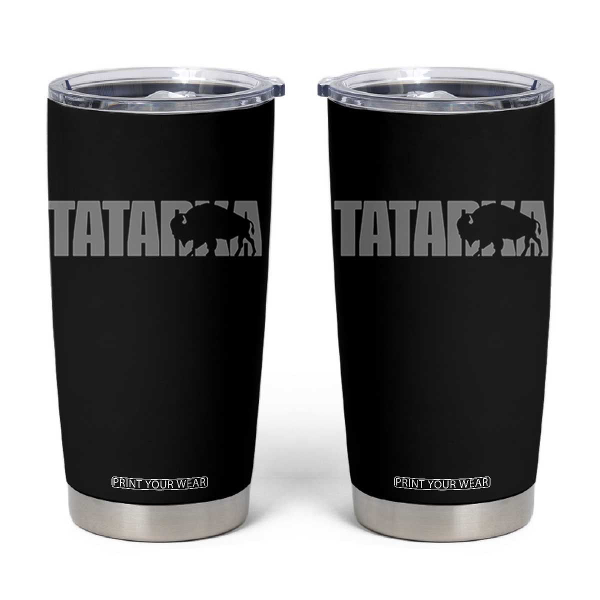 Vintage Tatanka Bison Tumbler Cup Native American Buffalo Graphic