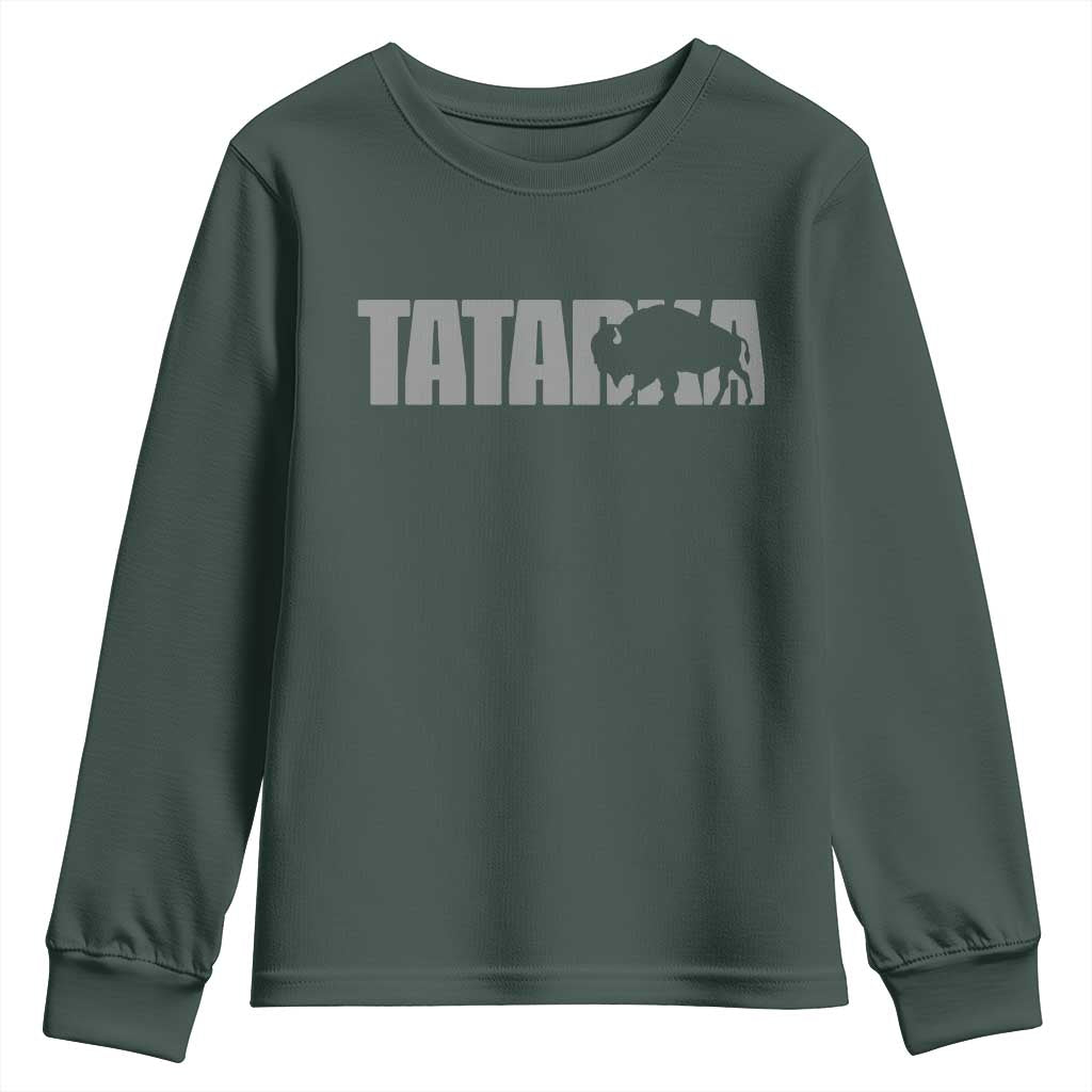 Vintage Tatanka Bison Youth Sweatshirt Native American Buffalo Graphic