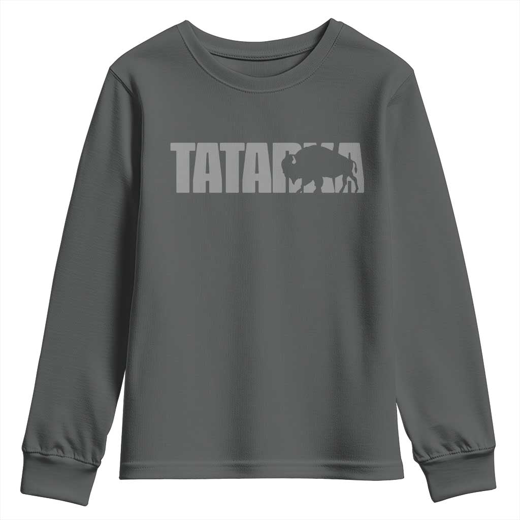 Vintage Tatanka Bison Youth Sweatshirt Native American Buffalo Graphic