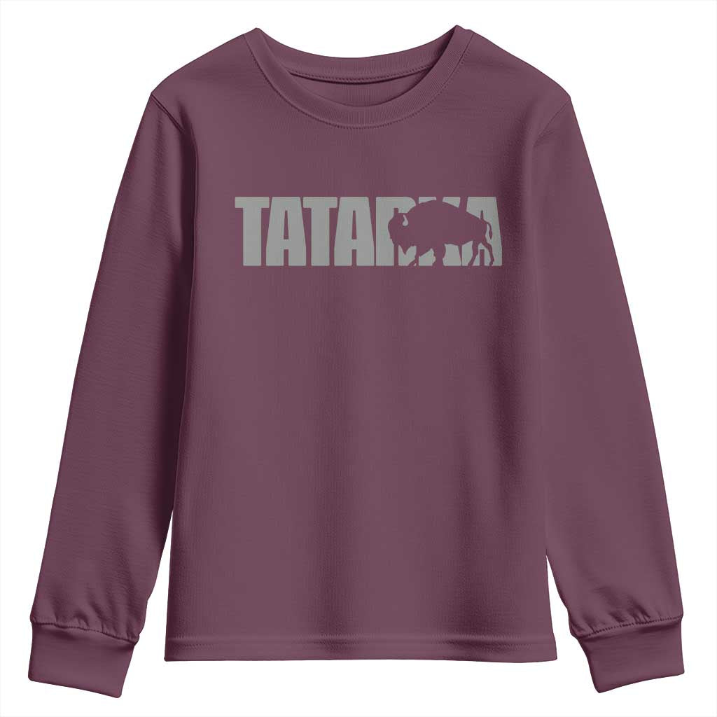 Vintage Tatanka Bison Youth Sweatshirt Native American Buffalo Graphic