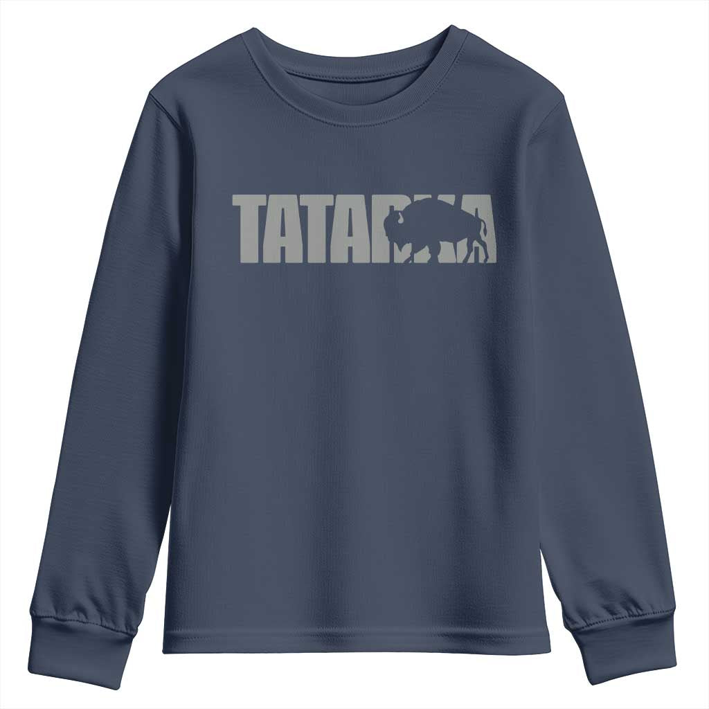 Vintage Tatanka Bison Youth Sweatshirt Native American Buffalo Graphic