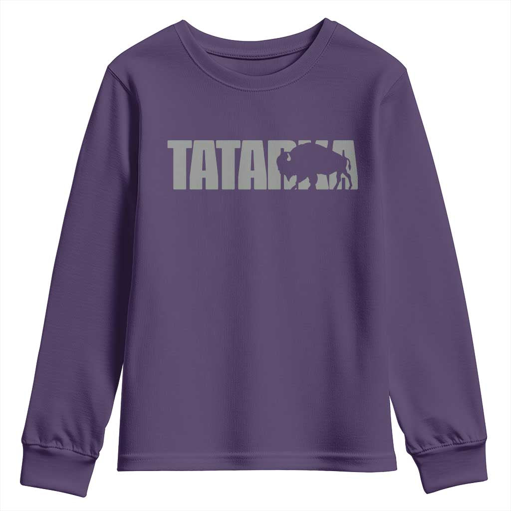 Vintage Tatanka Bison Youth Sweatshirt Native American Buffalo Graphic