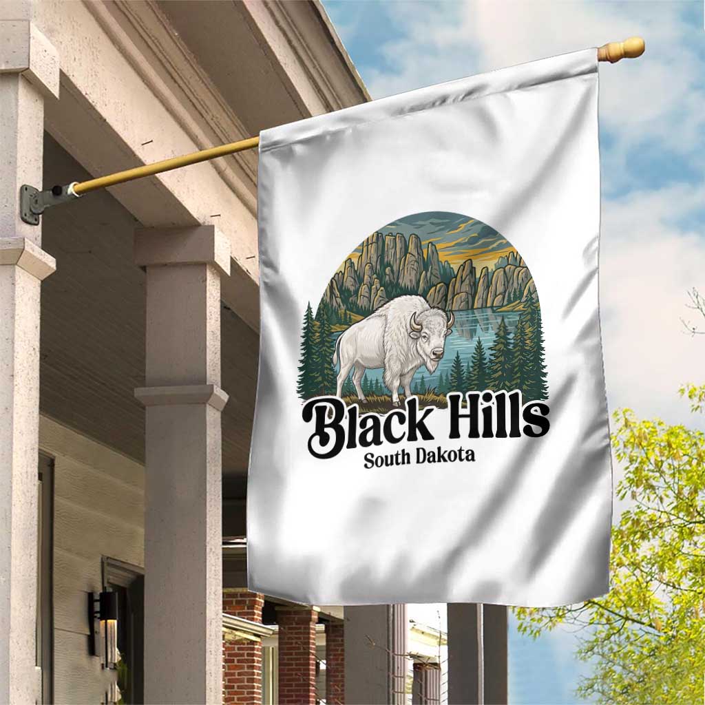 Black Hills South Dakota White Buffalo Garden Flag State Pride Gift