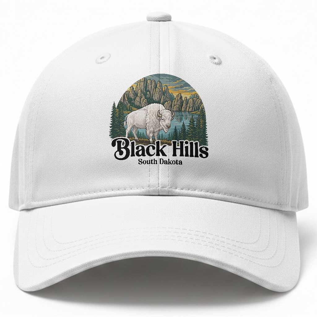Black Hills South Dakota White Buffalo Baseball Cap State Pride Gift TS12 Print Your Wear