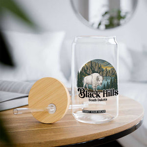 Black Hills South Dakota White Buffalo Glass Can State Pride Gift
