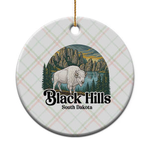 Black Hills South Dakota White Buffalo Ceramic Ornament State Pride Gift