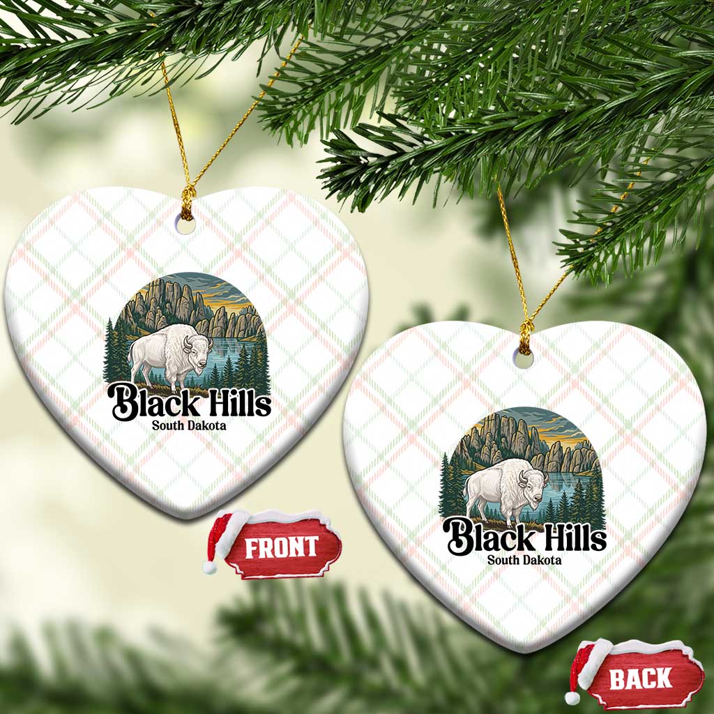 Black Hills South Dakota White Buffalo Ceramic Ornament State Pride Gift