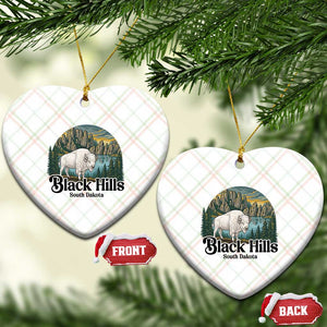 Black Hills South Dakota White Buffalo Ceramic Ornament State Pride Gift