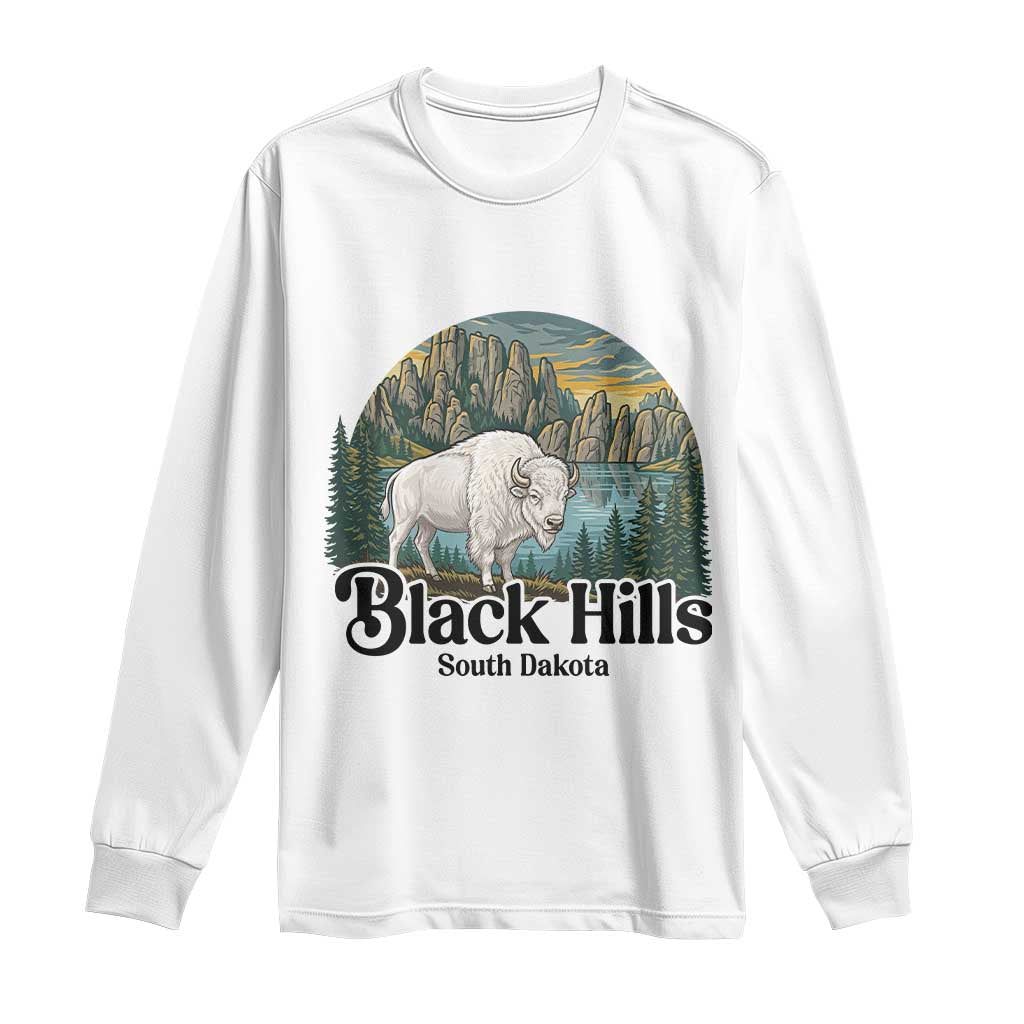 Black Hills South Dakota White Buffalo Long Sleeve Shirt State Pride Gift TS12 White Print Your Wear