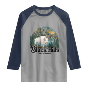 Black Hills South Dakota White Buffalo Raglan Shirt State Pride Gift