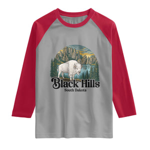 Black Hills South Dakota White Buffalo Raglan Shirt State Pride Gift