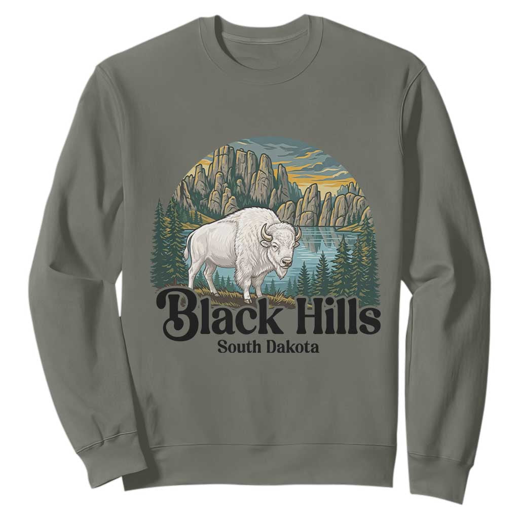 Black Hills South Dakota White Buffalo Sweatshirt State Pride Gift