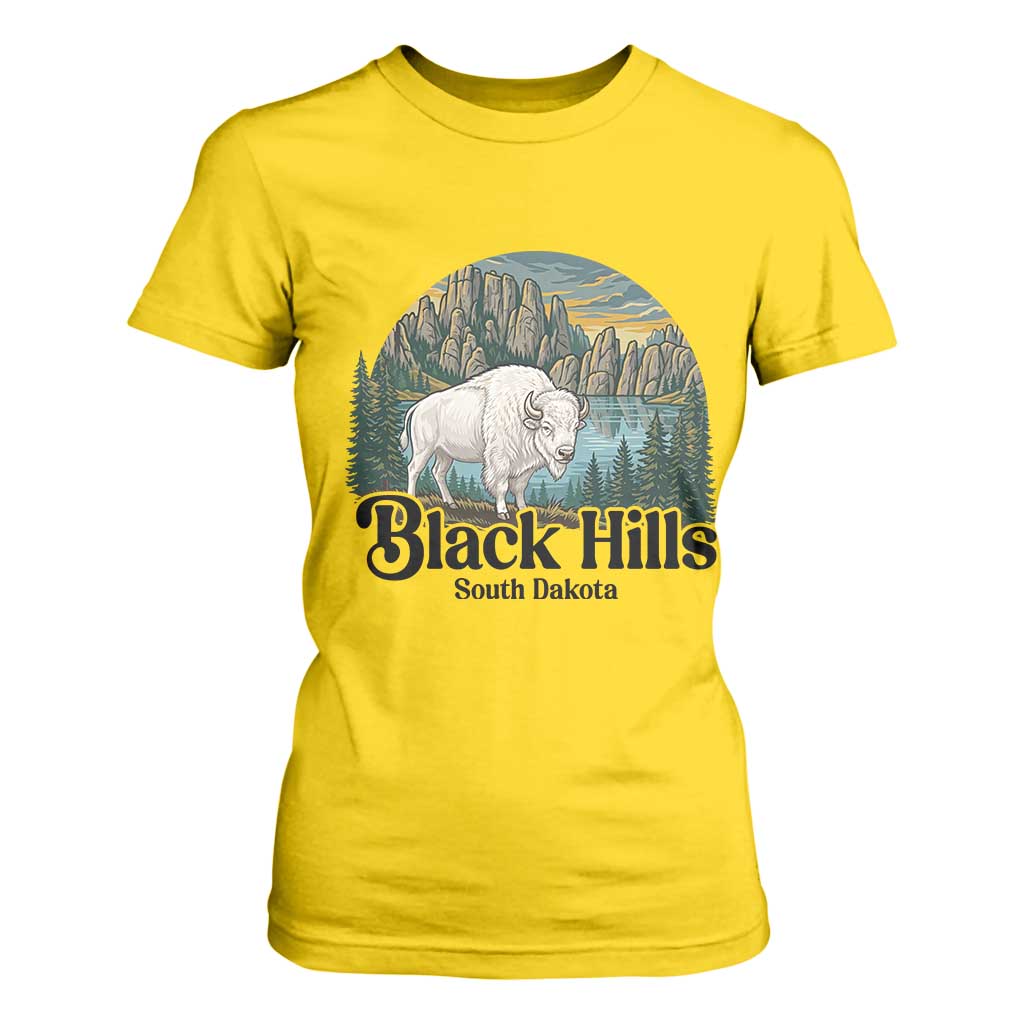 Black Hills South Dakota White Buffalo T Shirt For Women State Pride Gift