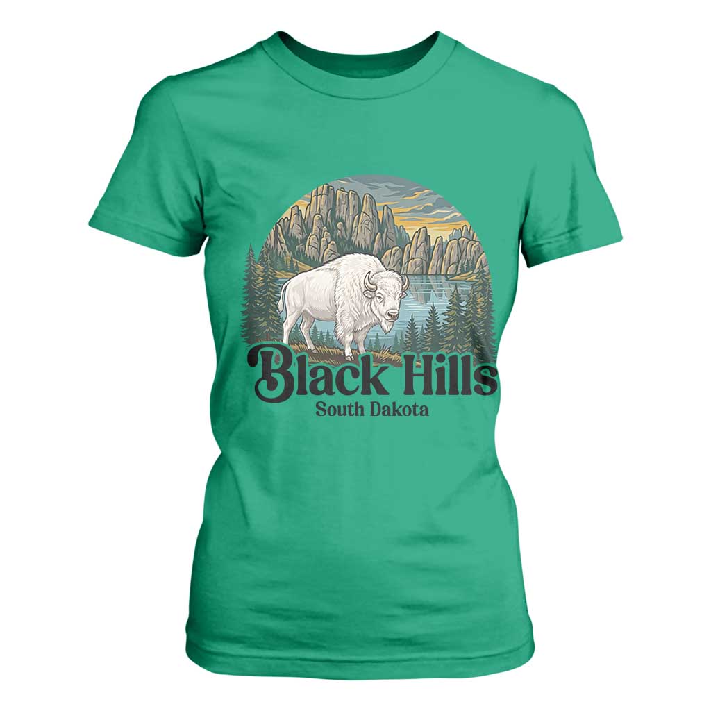 Black Hills South Dakota White Buffalo T Shirt For Women State Pride Gift