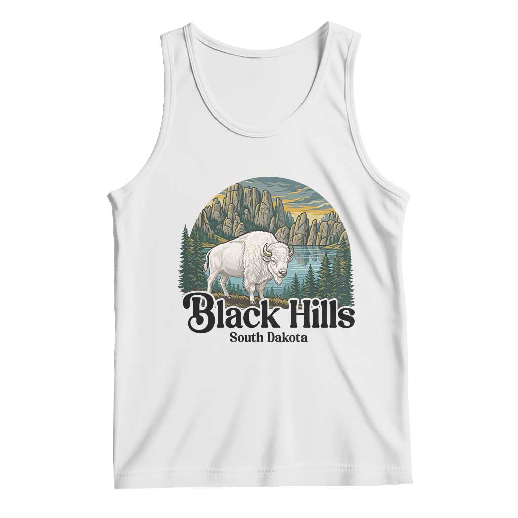 Black Hills South Dakota White Buffalo Tank Top State Pride Gift TS12 White Print Your Wear