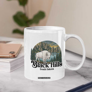 Black Hills South Dakota White Buffalo Coffee Mug State Pride Gift