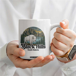 Black Hills South Dakota White Buffalo Coffee Mug State Pride Gift
