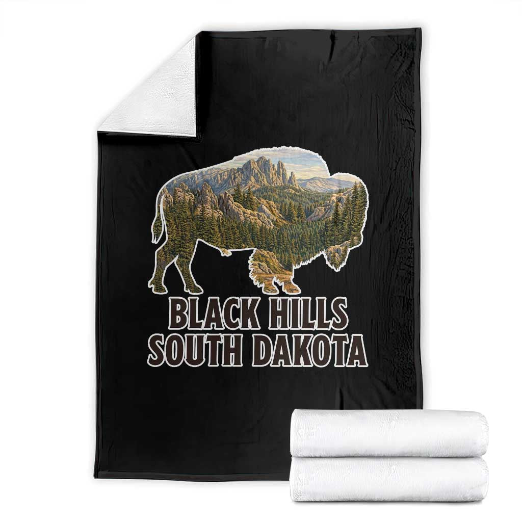 Black Hills South Dakota Bison Throw Blanket State Pride Gift
