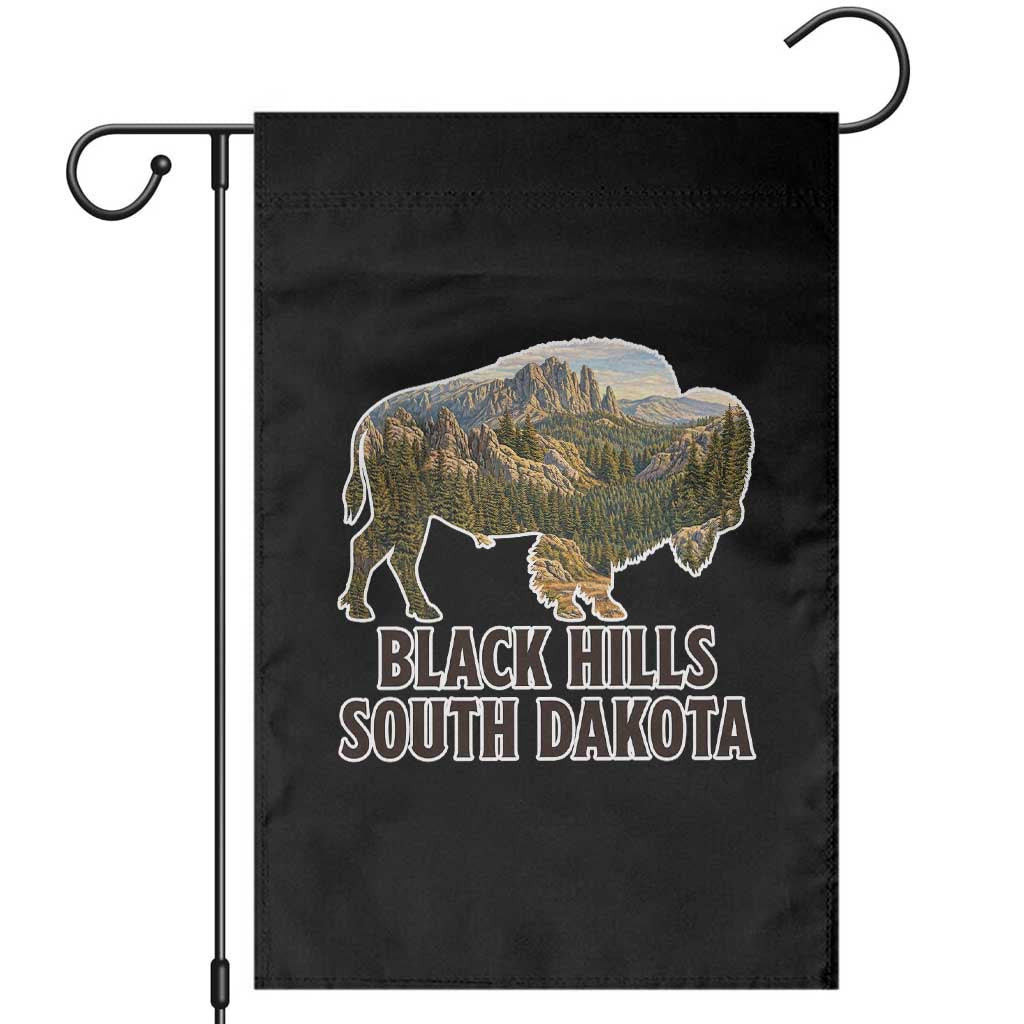 Black Hills South Dakota Bison Garden Flag State Pride Gift TS12 Black Print Your Wear