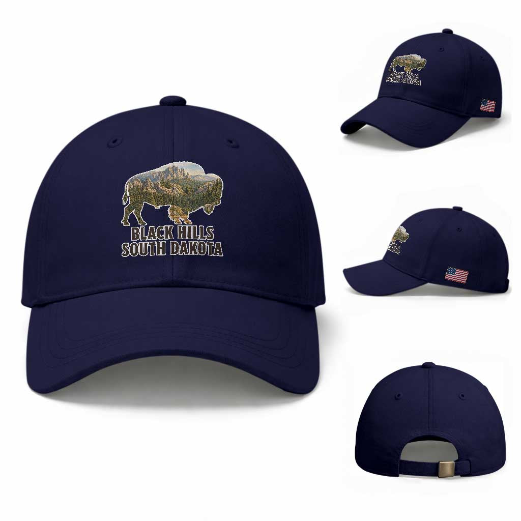 Black Hills South Dakota Bison Baseball Cap State Pride Gift