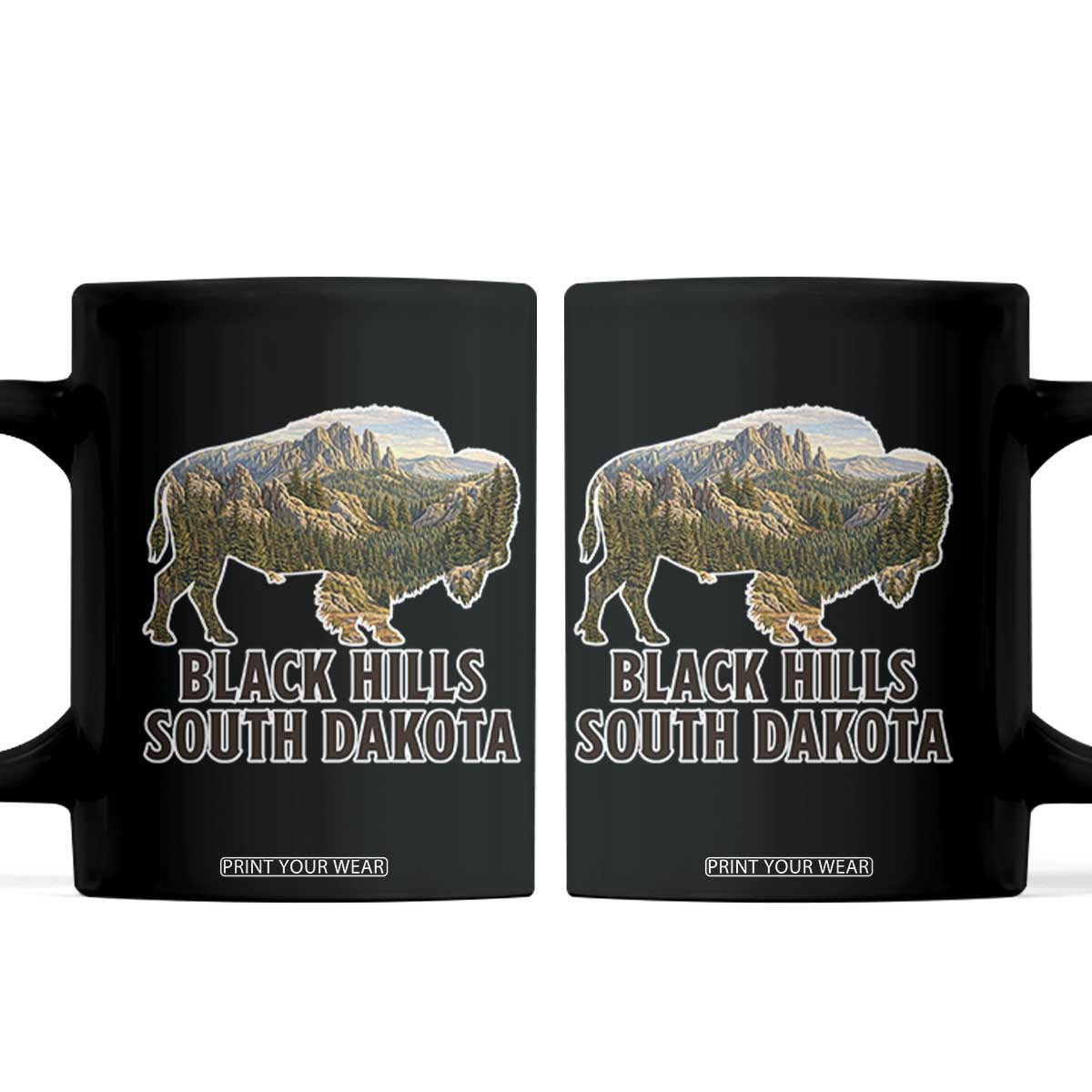 Black Hills South Dakota Bison Coffee Mug State Pride Gift