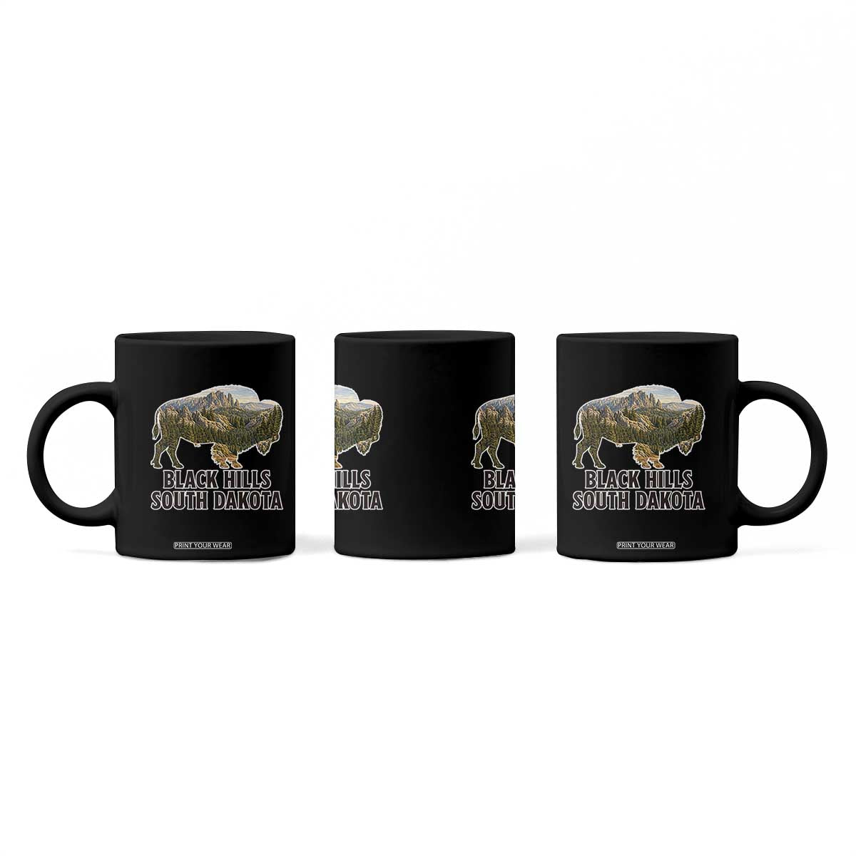 Black Hills South Dakota Bison Coffee Mug State Pride Gift