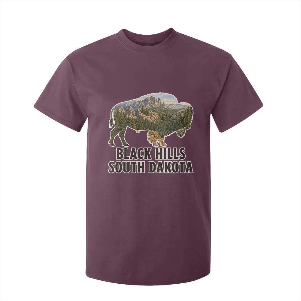 Black Hills South Dakota Bison T Shirt For Kid State Pride Gift