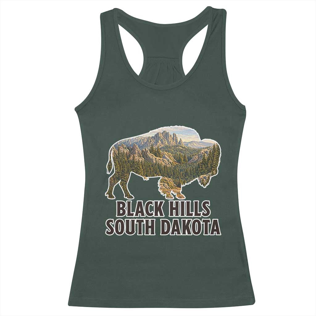 Black Hills South Dakota Bison Racerback Tank Top State Pride Gift