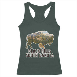 Black Hills South Dakota Bison Racerback Tank Top State Pride Gift
