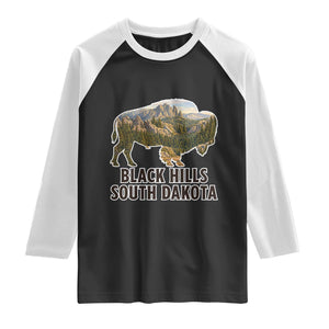 Black Hills South Dakota Bison Raglan Shirt State Pride Gift