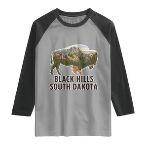 Black Hills South Dakota Bison Raglan Shirt State Pride Gift