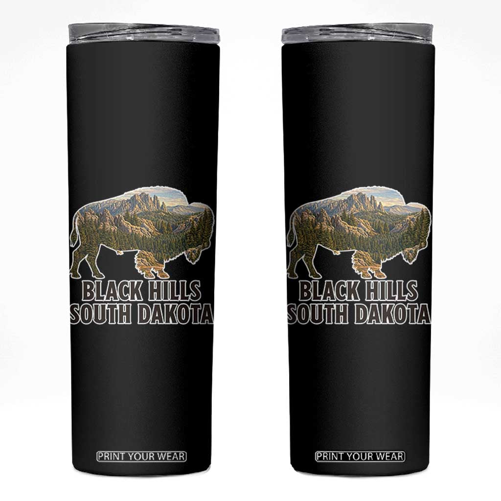Black Hills South Dakota Bison Skinny Tumbler State Pride Gift