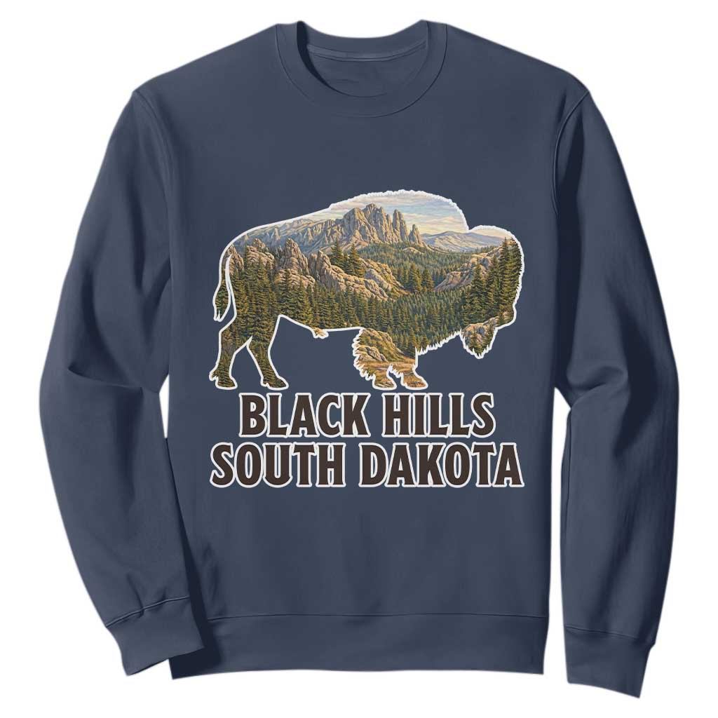 Black Hills South Dakota Bison Sweatshirt State Pride Gift