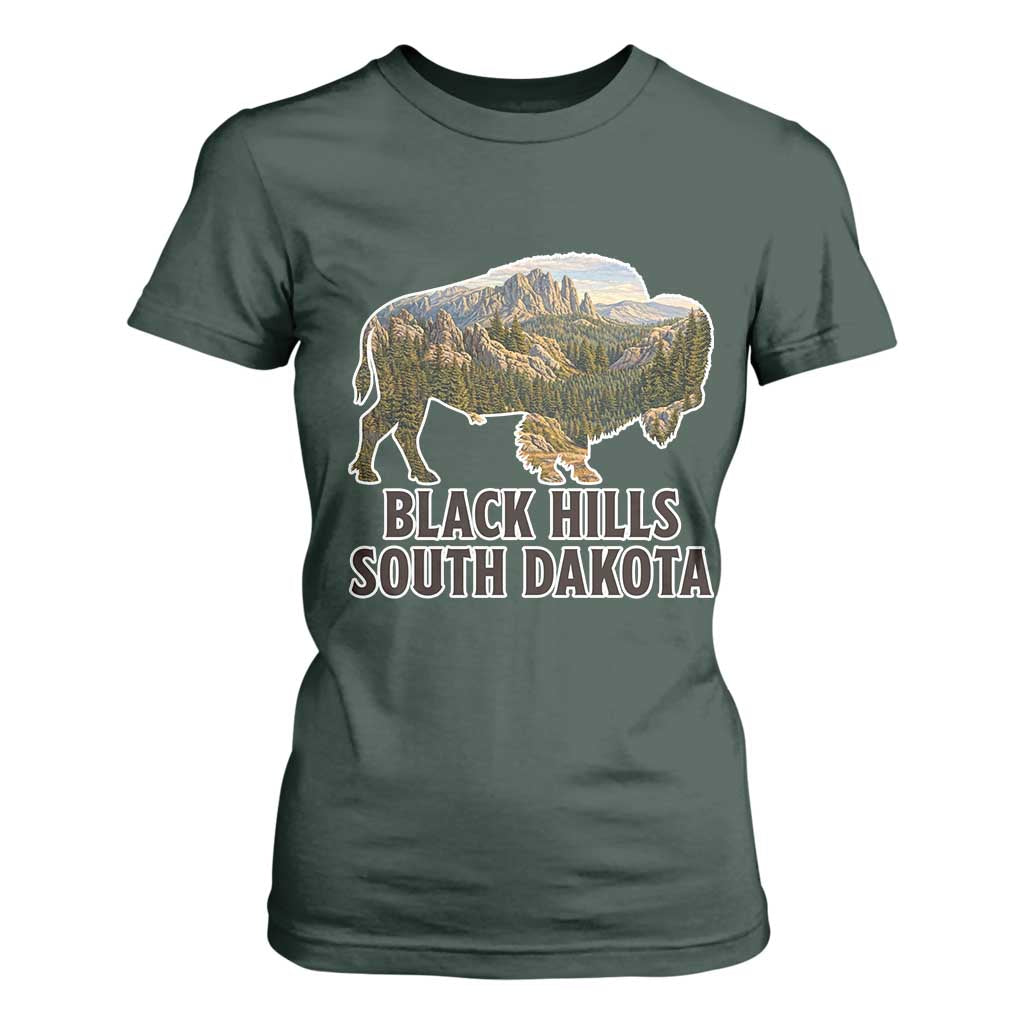 Black Hills South Dakota Bison T Shirt For Women State Pride Gift