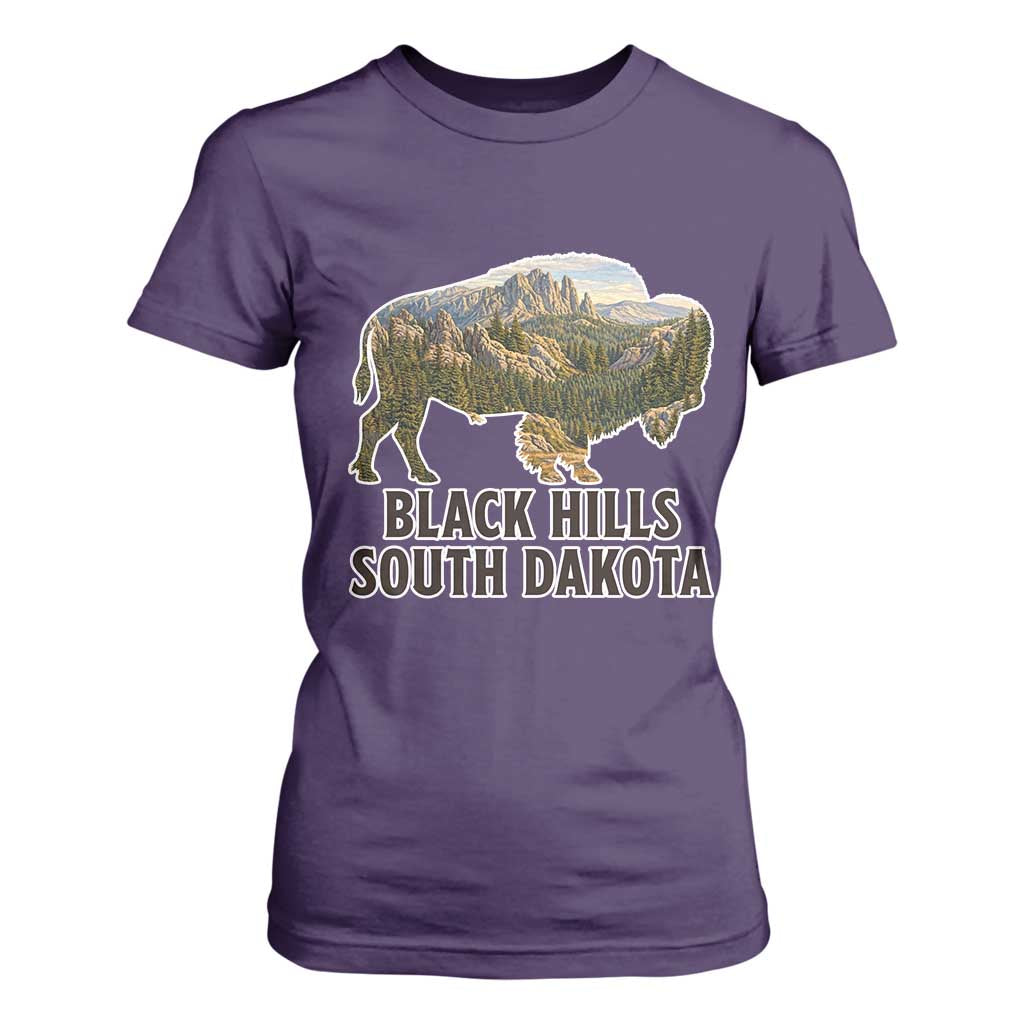 Black Hills South Dakota Bison T Shirt For Women State Pride Gift