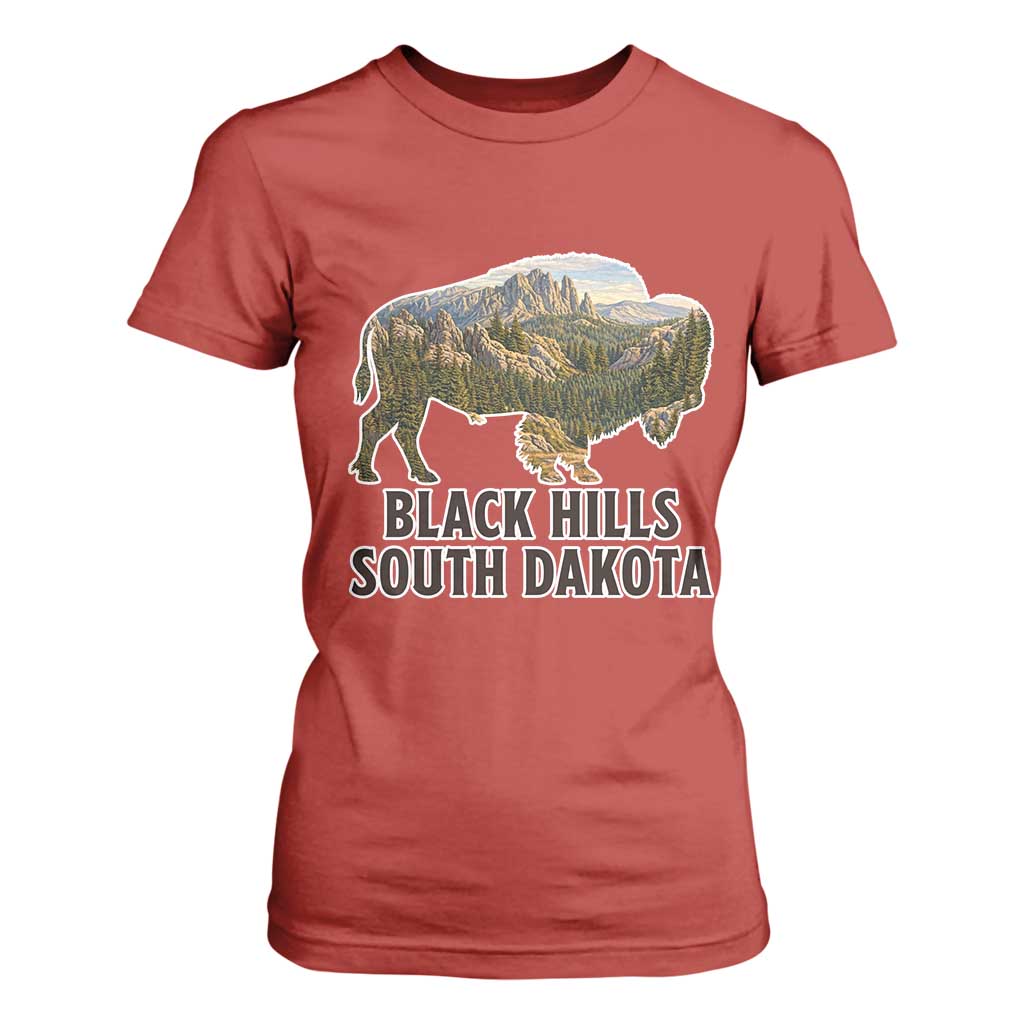 Black Hills South Dakota Bison T Shirt For Women State Pride Gift