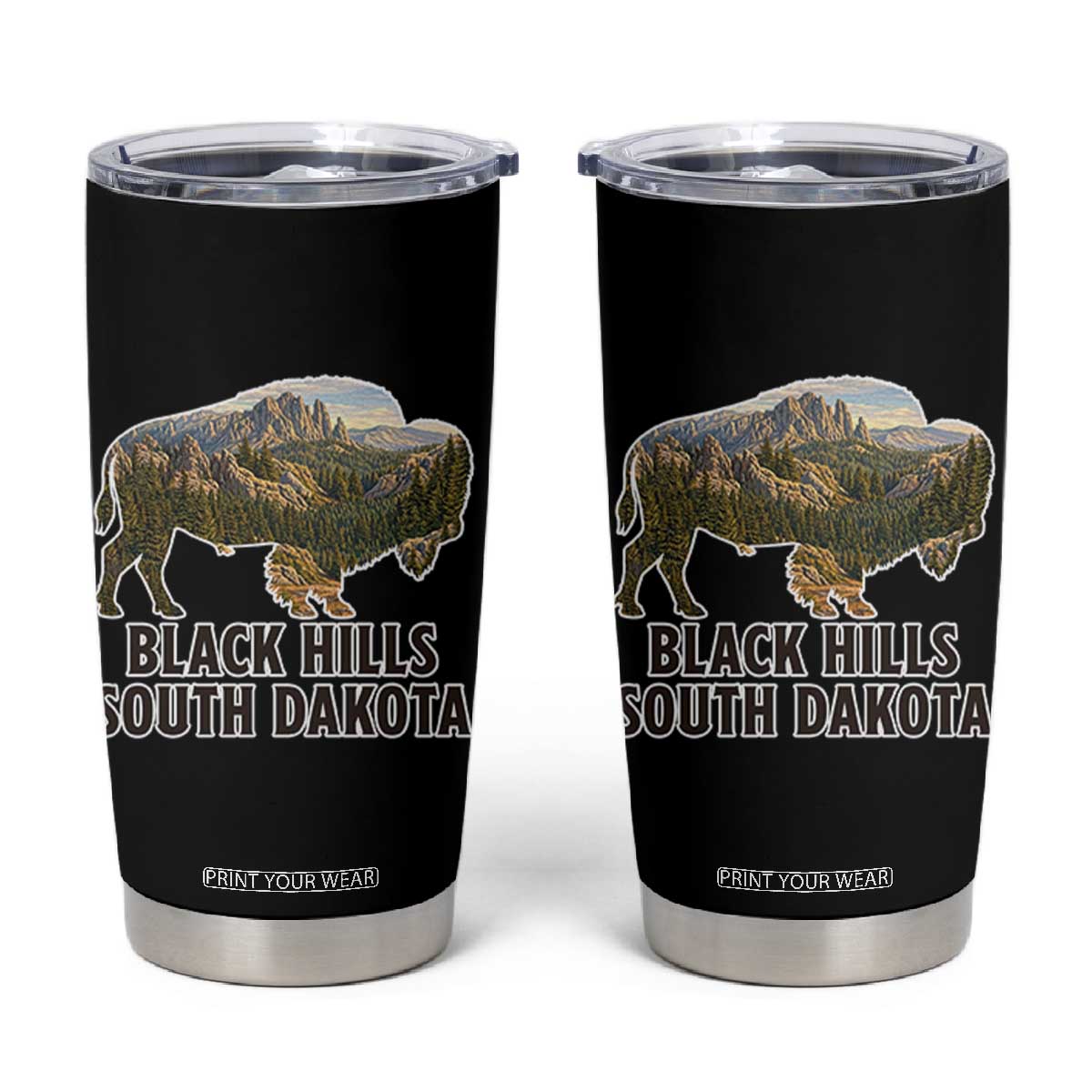 Black Hills South Dakota Bison Tumbler Cup State Pride Gift