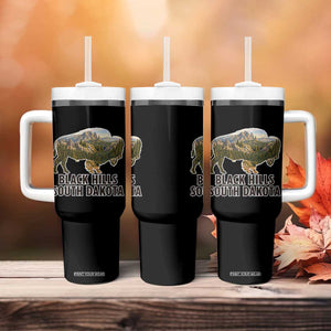 Black Hills South Dakota Bison Tumbler With Handle State Pride Gift