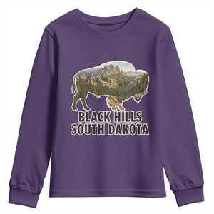 Black Hills South Dakota Bison Youth Sweatshirt State Pride Gift