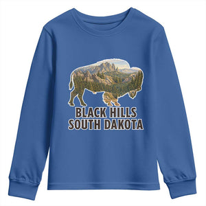 Black Hills South Dakota Bison Youth Sweatshirt State Pride Gift