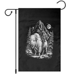 Vintage Native American Bison Rider Garden Flag Indigenous Warrior Graphic