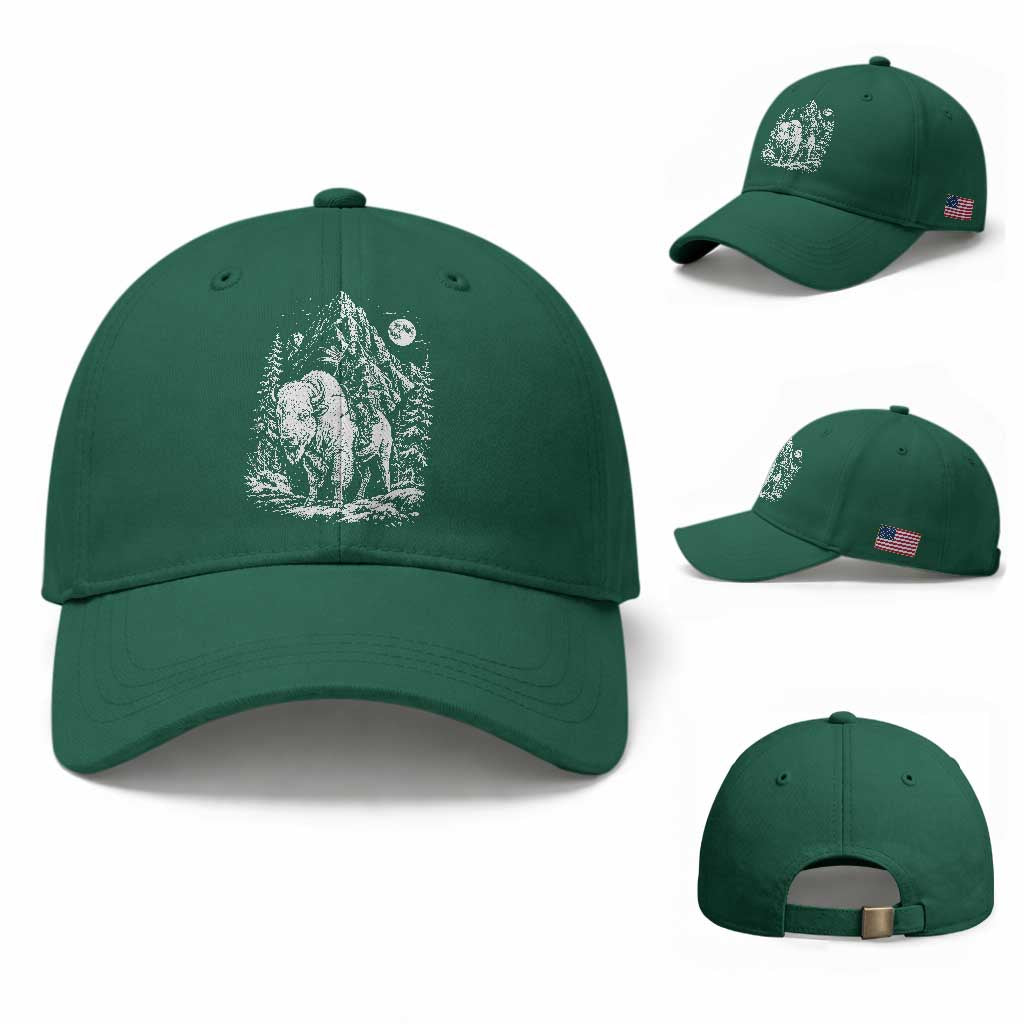 Vintage Native American Bison Rider Baseball Cap Indigenous Warrior Graphic