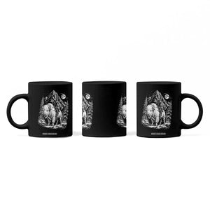 Vintage Native American Bison Rider Coffee Mug Indigenous Warrior Graphic