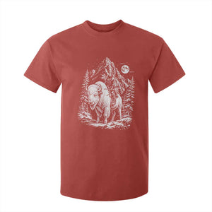 Vintage Native American Bison Rider T Shirt For Kid Indigenous Warrior Graphic